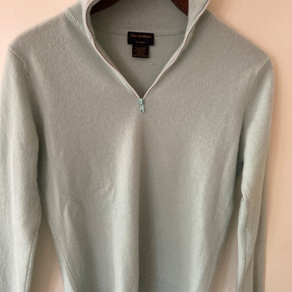 New Scotland 100% Cashmere Quarter Zip Sweater - Picture 8 of 12